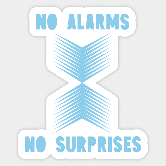 No Surprises, blue Sticker by Perezzzoso